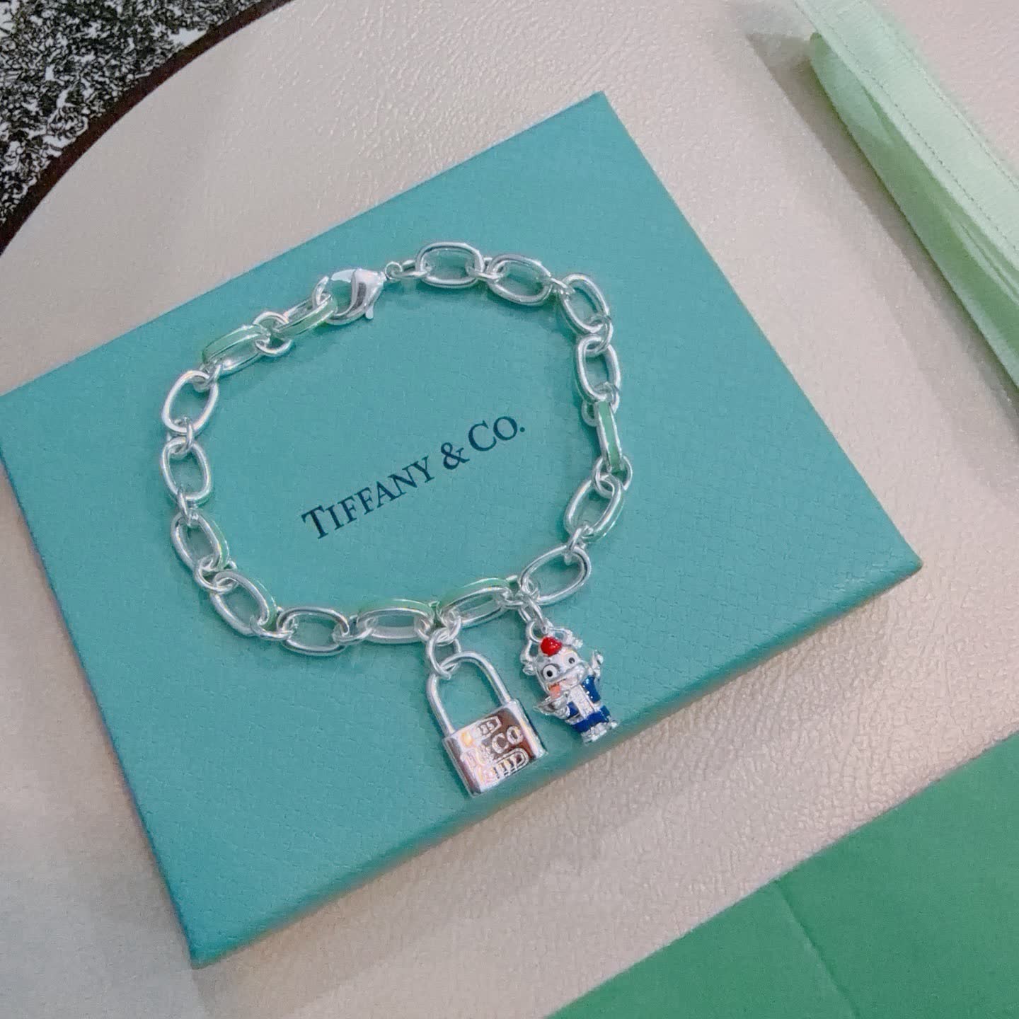 Tiffany & Co. Lock Charm Bracelet